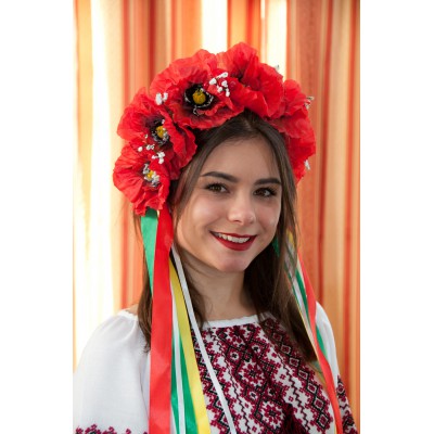 Ukrainian Wreath "Luxury Poppies"